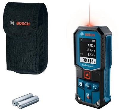 Bosch Blue GLM 40-31 Laser-Entfernungsmesser | 2 Batterien 1,5 V LR6 (AA) + Aufbewahrungskoffer – 0601075000