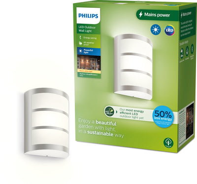 Philips LED Philips Python Wandleuchte – ultraeffizient – Edelstahl – 3,8 W