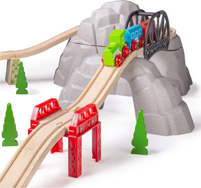 Bigjigs Wooden Rails Rocky Mountain Expansion Set, 12dlg.