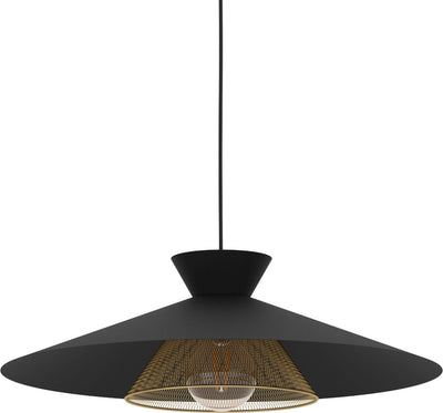 Eglo Grizedale Hängelampe – E27 – ø 50 cm – Schwarz|Gold – Stahl