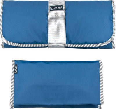 Kipkep Windel-Wickelset – Jeansblau – Wickelset – Wickelunterlage und Windeletui – blau – waschbar – recycelte Materialien