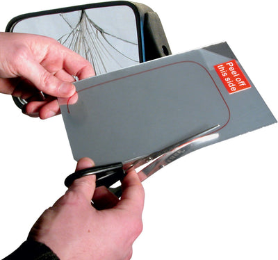 Carpoint Spiegel-Reparaturset – selbstklebend – zuschneidbar – universell einsetzbar – Übergangslösung – Größe 12,5 x 20 cm