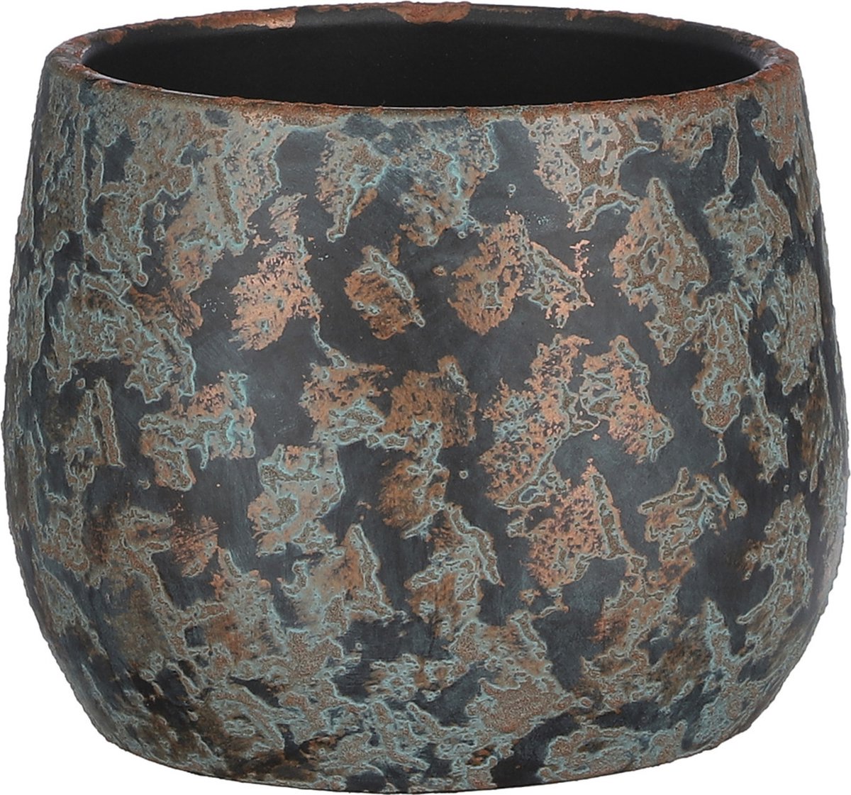 Glimmerdekorationen Blumentopf – Keramik – Zimmerpflanzen – Kupfer – D19 x H15 cm – Schale