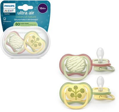 Philips Avent Ultra Air – atmungsaktiver und leichter Schnuller (ab 18 Monaten) – 2 Stück – scf349 51