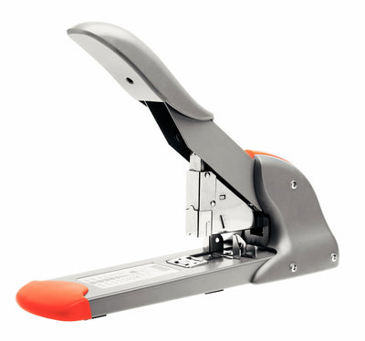 Schneller Hochleistungshefter HD210 – Heften bis zu 210 Blatt – Frontlader – Grauorange