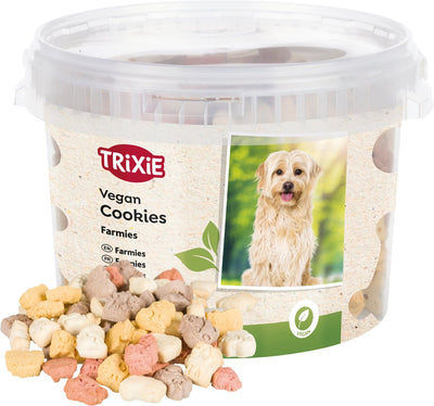 Trixie Hundesnacks – knusprige Keks-Snackfarmen – 1,3 kg im wiederverschließbaren Eimer