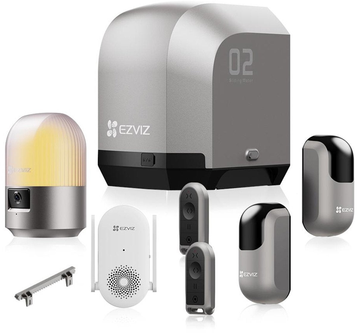 Ezviz hg2 600 pro – Smarter Toröffner bis 600 kg 8 m – komplett mit Alarmkamera, Fotozellen WiFi halow™ – 3 Öffnungsgeschwindigkeiten – wetterfest – inklusive Backup-Batterie