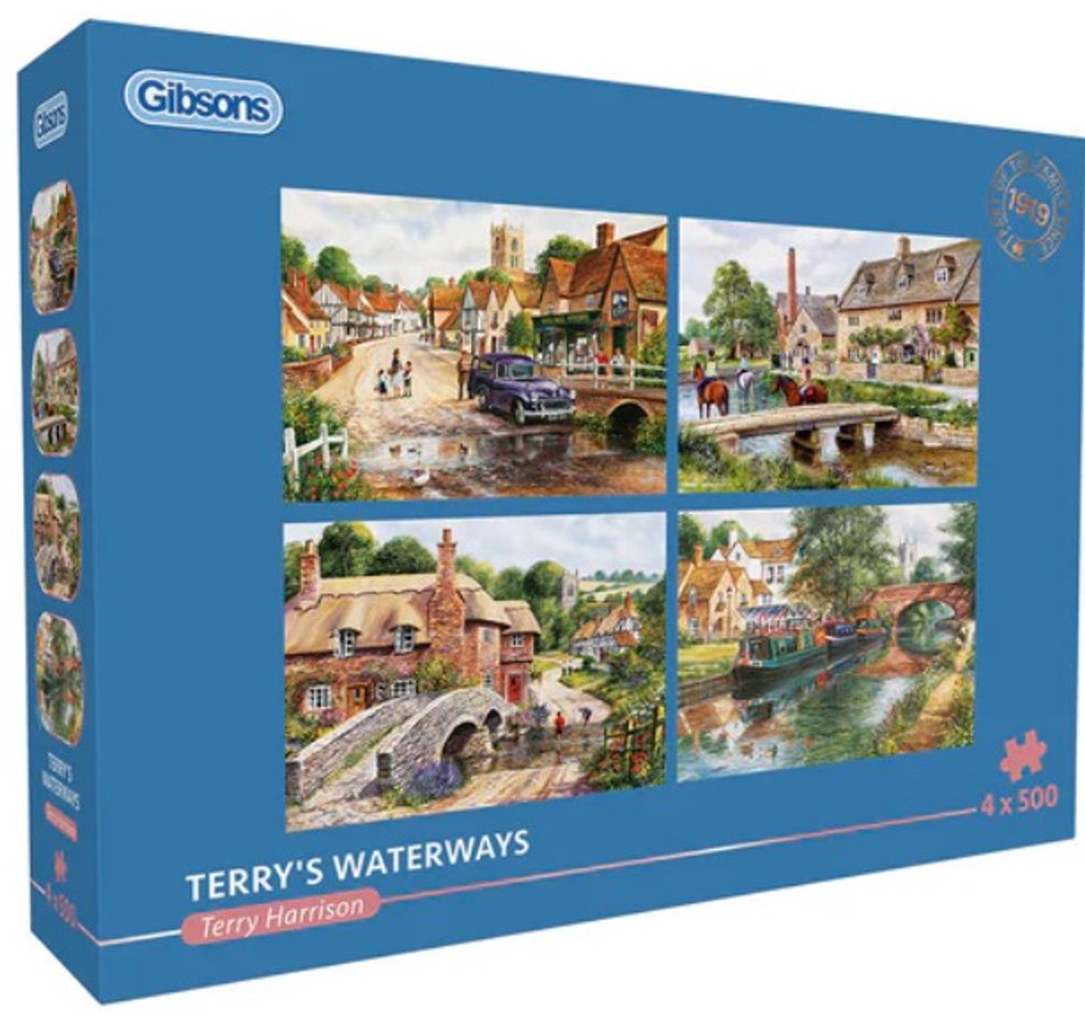 Gibsons – Terry's Waterways (von Terry Harrison) – 4×500 Teile 48×34cm (B×H) – Puzzle für Erwachsene