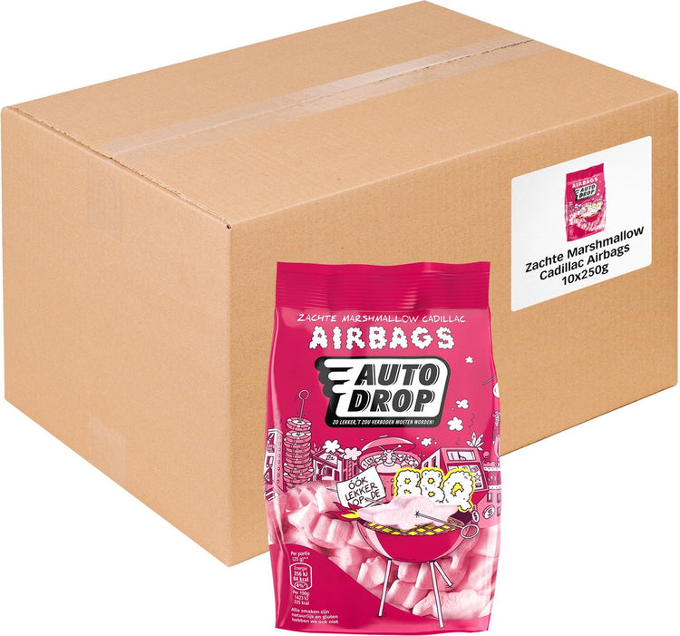 Autodrop – Süßigkeiten – weiche Marshmallow-Cadillac-Airbags – 10 Beutel – 250 Gramm