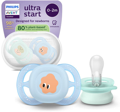 Philips Avent Ultra Start – BPA-freier Silikonschnuller (0–6 Monate) – symmetrisches Design – 2 Stück – scf075 14