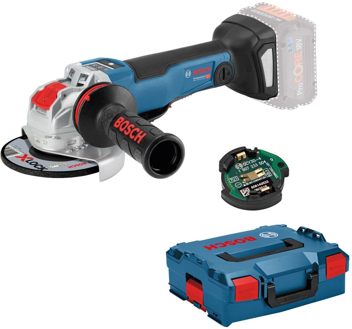 Bosch Professional GWX 18V-10 PSC Akku-Winkelschleifer 18V Grundkörper in L-Boxx – 06017B0800
