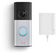 Ring Wired Video Doorbell Plus – Plug-in-Adapter – satiniertes Nickel – Retinal 2K
