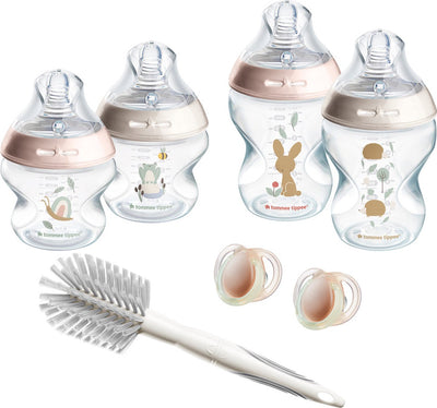 Tommee Tippee Natural Start Babyflaschen-Starterset – 150-ml- und 260-ml-Flaschen für Neugeborene ab 0 Monaten – Rosa