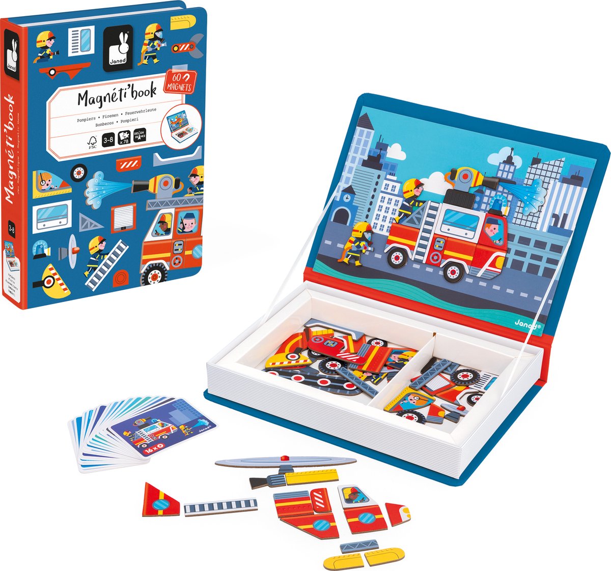 Janod - Magnetbuch - Feuerwehr