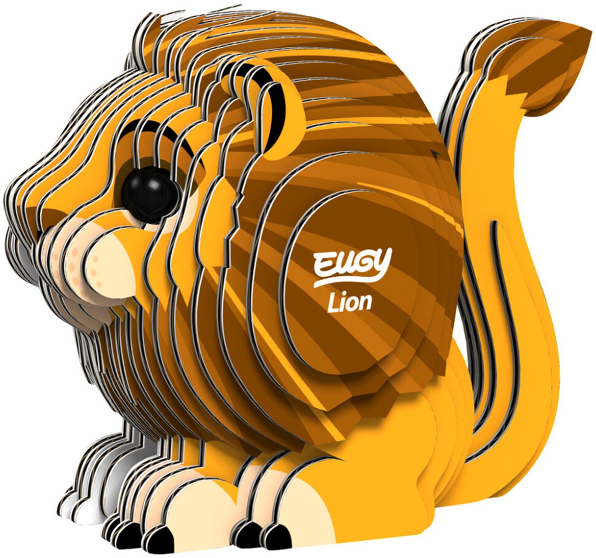 Eugy 3D-Puzzle – Löwe – wilde Tiere – nachhaltig – alle sammeln – 6 Jahre