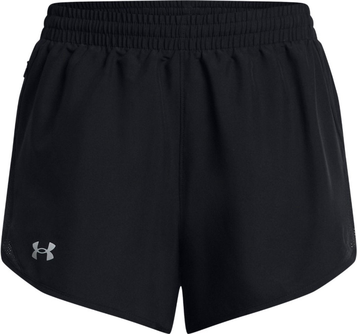 Under Armour ua Fly by 3'' Shorts-Blk Damen-Sporthose – Schwarz – Weiß – reflektierend