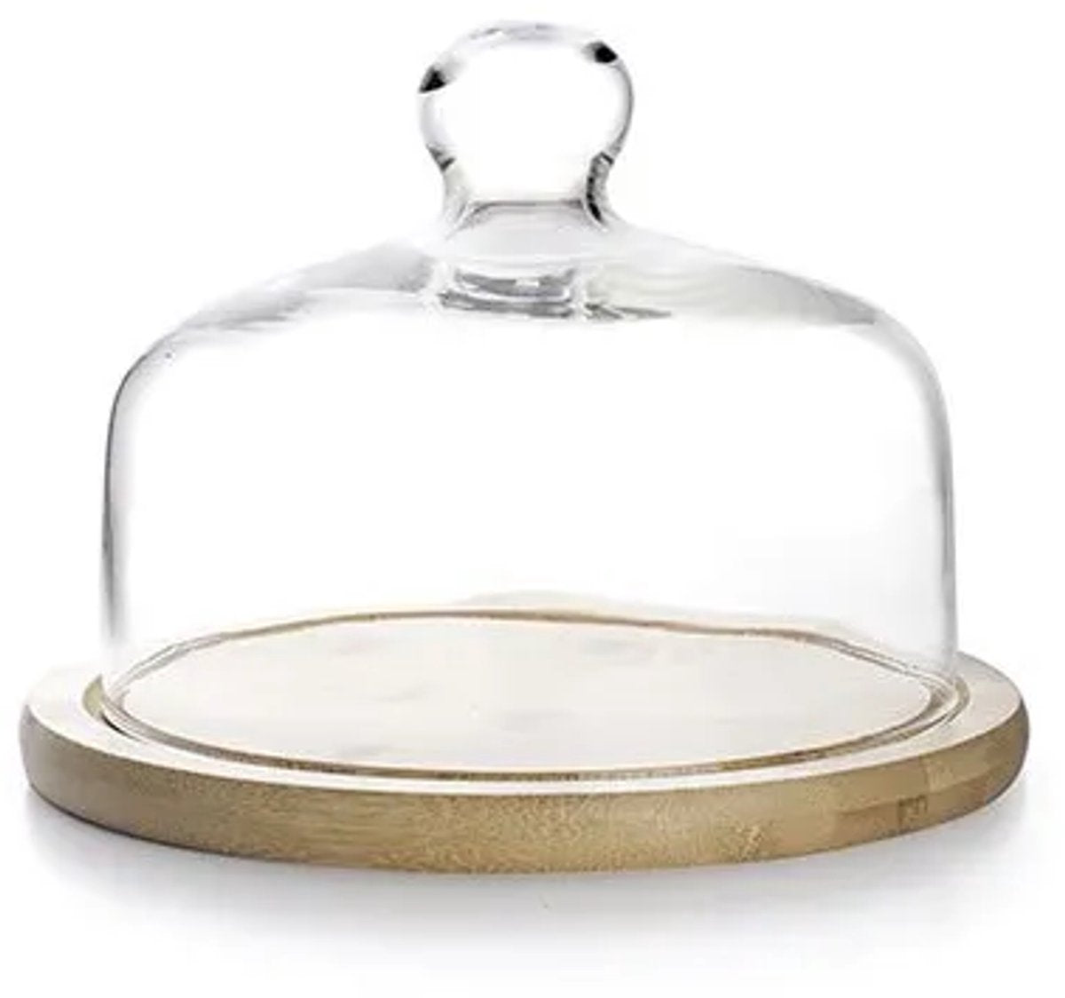 Ibili 18 cm Glasplatte mit transparentem Holzsockel