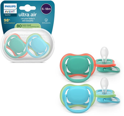 Philips Avent Ultra Air – atmungsaktiver und leichter Schnuller (6–18 Monate) – 2 Stück – scf087 10