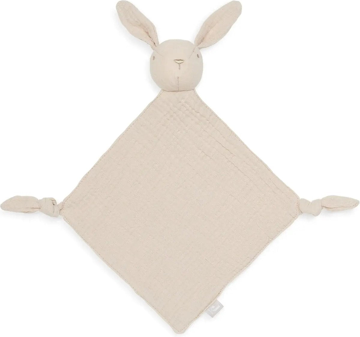Jollein - Schnullertuch Hasenohren (Nougat) - Schnullerkuscheltier, Schnullertuch Baby, Schnullertuch - Baumwolle