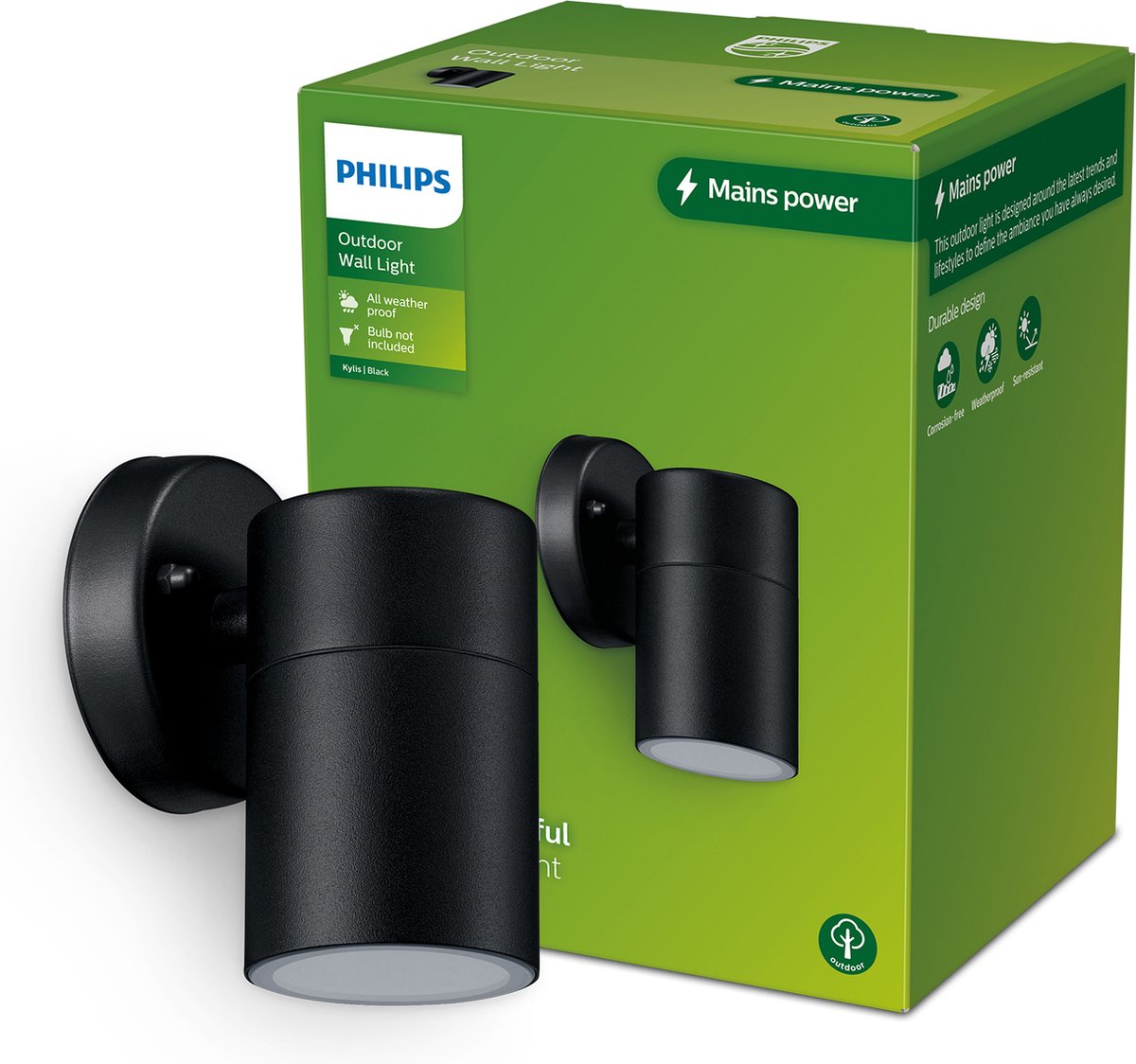 Philips LED Philips Kylis Wandstrahler – Schwarz – Gu10-Fassung