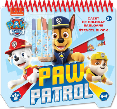 Pfotenpatrouille Schablone Zeichnung Block A4