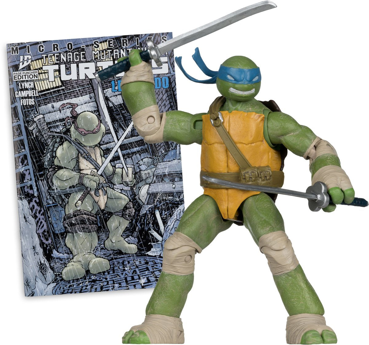 Mcfarlane Toys Teenage Mutant Ninja Turtles – Actionfigur – Leonardo mit Comic-Seitenstanzern