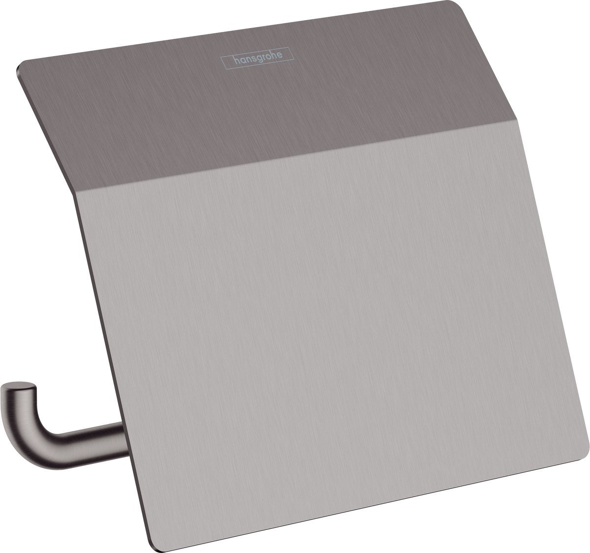 Hansgrohe Addstoris Toilettenpapierhalter mit Klappe, gebürstetes Schwarzchrom