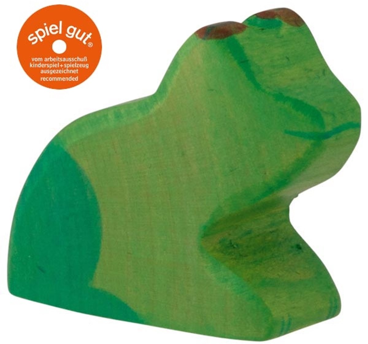 Holztiger Waldtiere - Frosch - 5x2x4cm - Holzfigur - handgefertigt