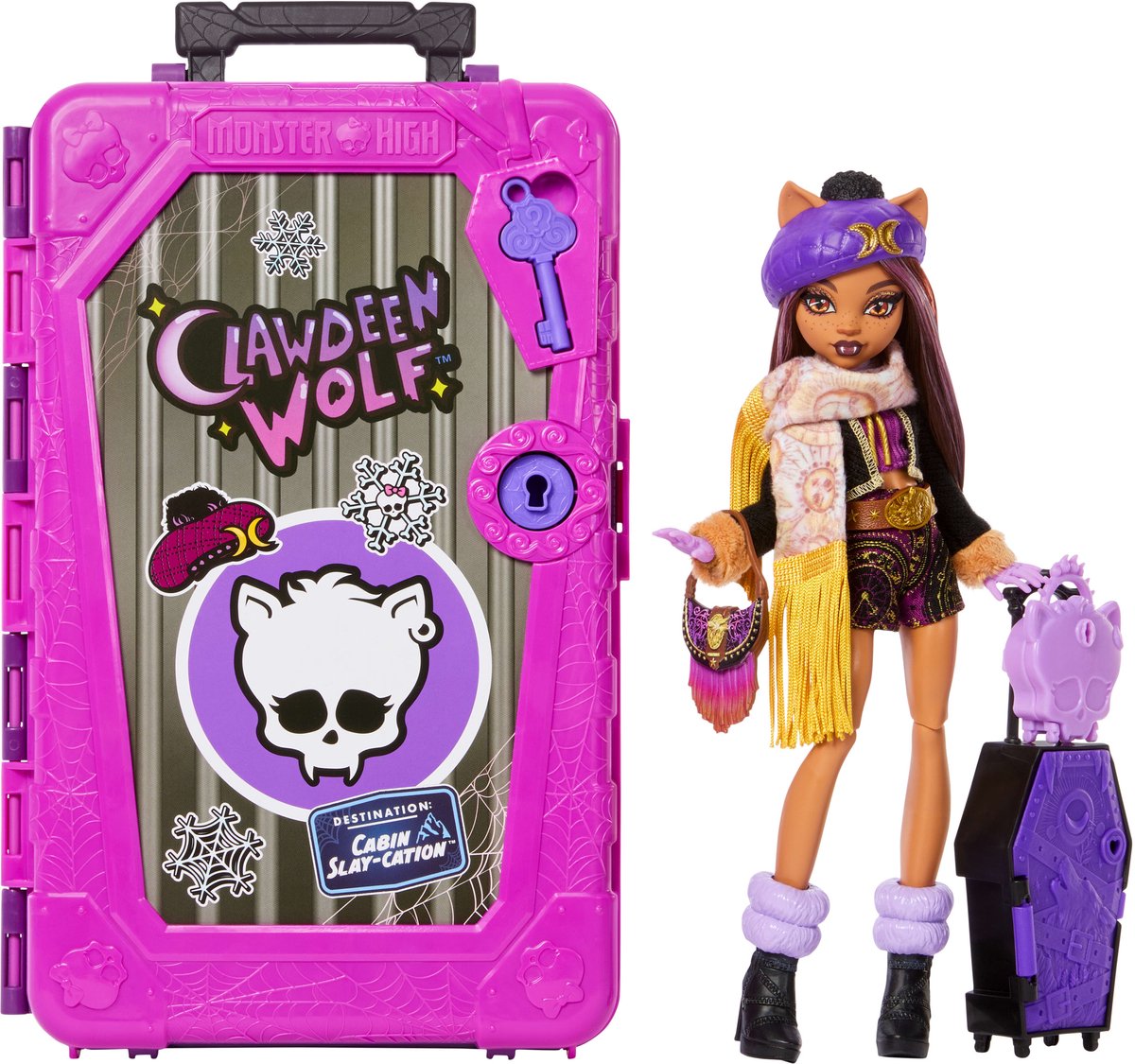 Monster High Skulltimate Secrets Cabin Vacation Spielset – Clawdeen Wolf Puppe und Zubehör