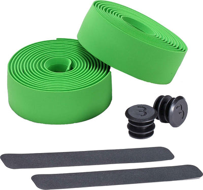 Bbb Cycling Lenkerband Rennrad – selbstklebendes Lenkerband mit Stretchmaterial – rutschfest – Länge: 200 cm – Dicke: 2 mm – inklusive Lenkerkappen – grün – Rennband BHT-01
