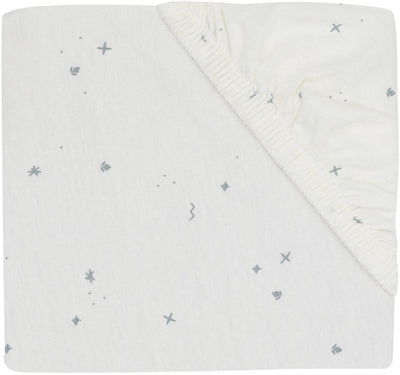Jollein funkelndes Spannbettlaken für Bett – 60 x 120 cm – Jersey – Seegrün
