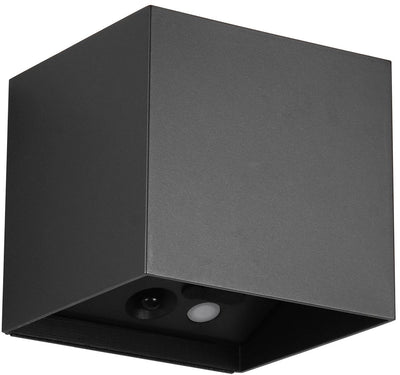 Rl lebe dein Licht Reality Genie - Wandleuchte - Schwarz matt - inkl. 2x SMD 1 W - Bewegungssensor - USB-Anschluss - Beleuchtung nach oben und unten - Wandmontage - wiederaufladbar - RL Now - Außenbeleuchtung - IP44