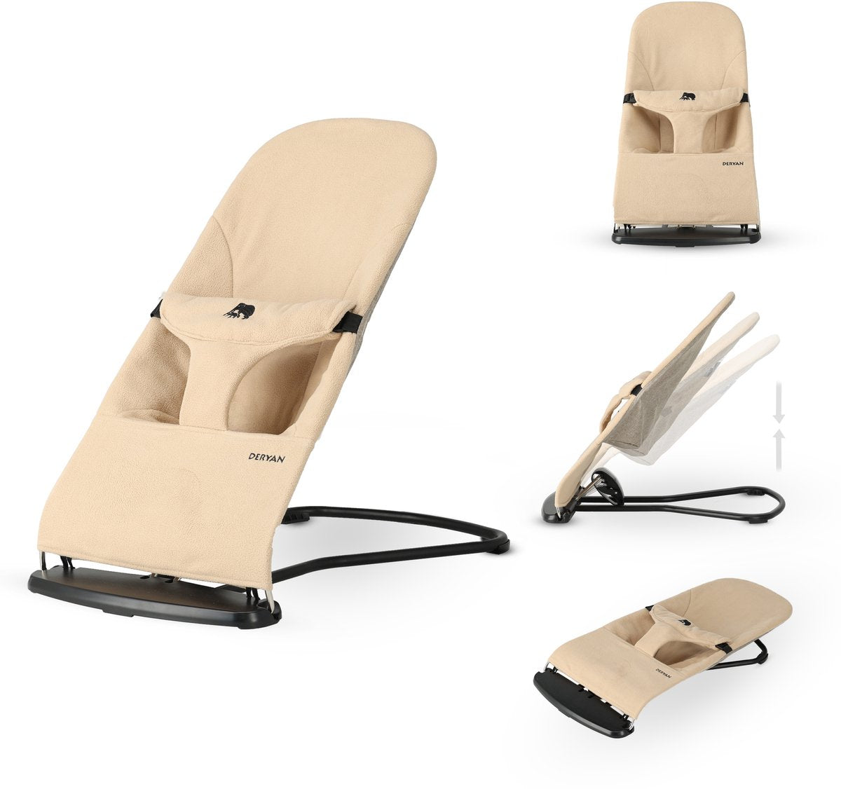 Deryan Teddy-Schaukelstuhl – Creme