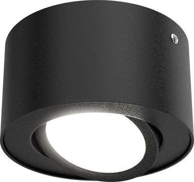 Briloner Röhre - Aufbauleuchte - Deckenleuchte - LED 5 W - Reflektor schwenkbar - 470 Lumen - 3.000 Kelvin - Schwarz - ø 9cm