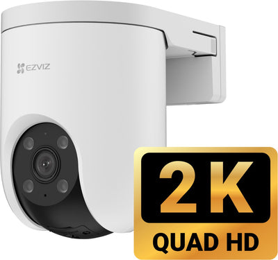 Ezviz H8C SE 2K-Außenkamera – 360° Schwenk-/Neigefunktion – Farb-Nachtsicht – KI-Auto-Tracking durch Personenerkennung – wetterfest – kompatibel mit Alexa und Google Assistant – keine monatlichen Kosten