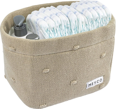 Meyco Baby Mini Knots Wickelkorb – Sand – klein