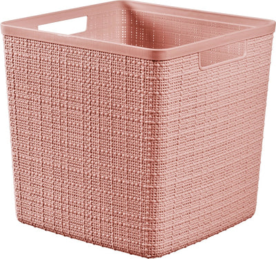Curver Jute Storage Basket Cube 17l Rose Morgendämmerung