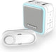 Honeywell Elektrobert DC515S kabellose tragbare Türklingel mit Halo-Licht, Schlafmodus und horizontalem Klingelknopf, 6 Melodien, 84 dB, 150 Meter, weiß