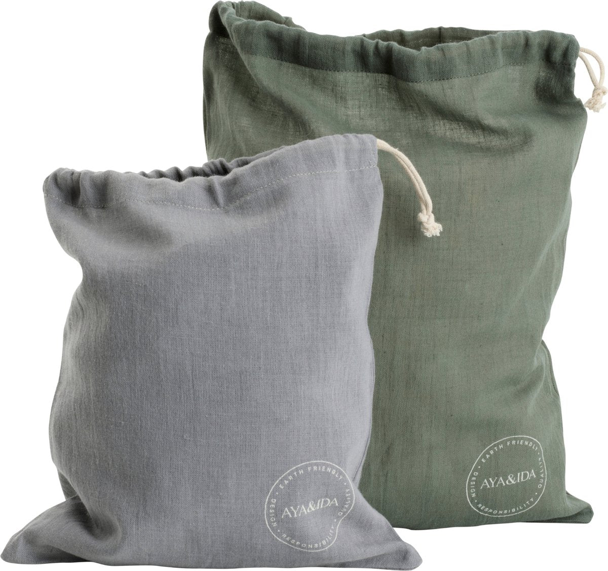 Aya ida aya ida - Baumwolltaschen - Baumwolltasche - Lunchbox - wiederverwendbar - dunkelgraues tropisches Grün