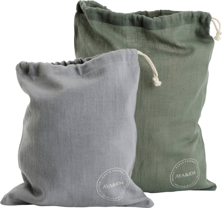 Aya ida aya ida - Baumwolltaschen - Baumwolltasche - Lunchbox - wiederverwendbar - dunkelgraues tropisches Grün