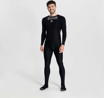 Rogelli Core lange Radhose Herren – Radhose mit Sitzpolster und Hosenträgern – Schwarz – Größe 3XL
