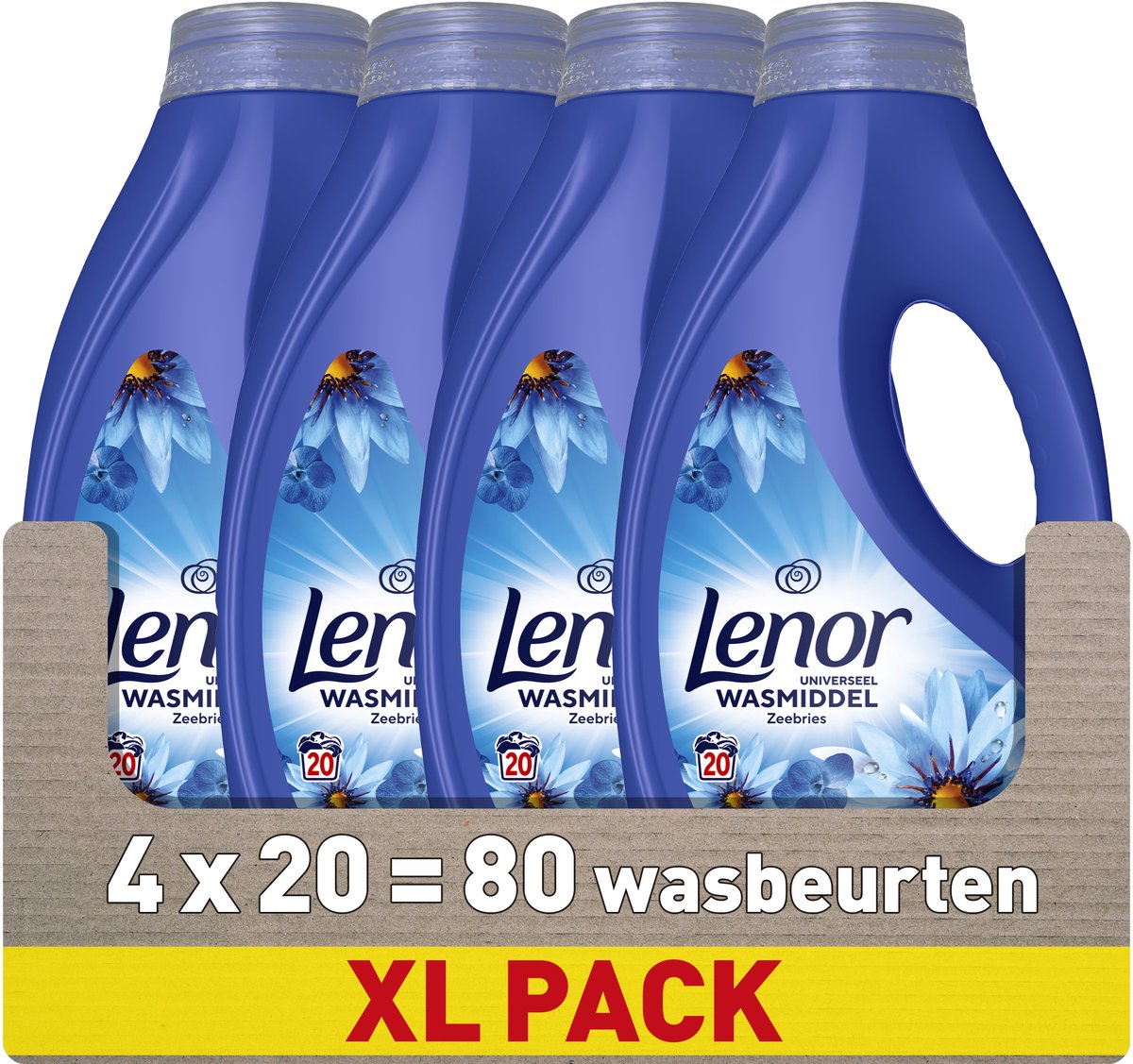 Lenor Flüssigwaschmittel - Meeresbrise - 4 x 20 Waschgänge