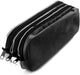 Kangaro-Stiftetui – rechteckig – 3 Fächer – 25 x 9 x 11 cm – schwarz weiß grau – k-56401