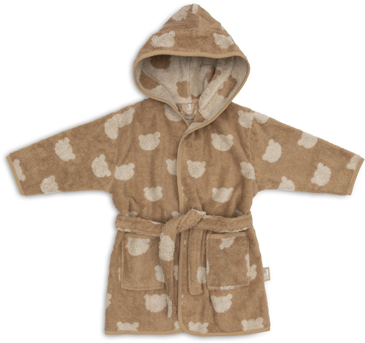 Jollein-Bademantel – 100 % Frottee – 1–2 Jahre – Jacquard – Teddybär