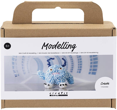 Creativ Company Mini-Hobby-Set Bildhauerei, Monster Bobby, hellblau, 1 Box