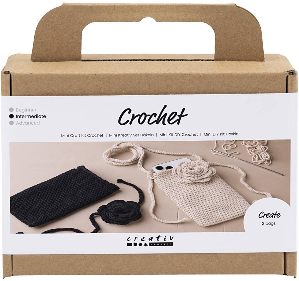 Creativ Company Mini Hobbyset Haken Bag mit Roos