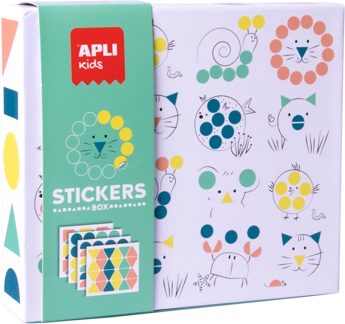 Apli Kinder-Stickerspiel mit geometrischen Tieren