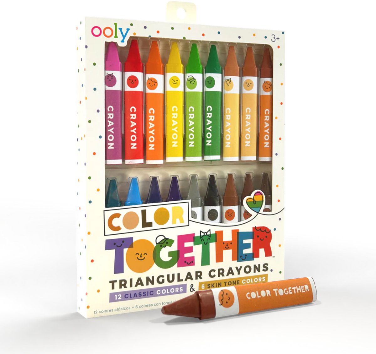 Ooly – Color Together – dreieckige Buntstifte – Set mit 18 Buntstiften