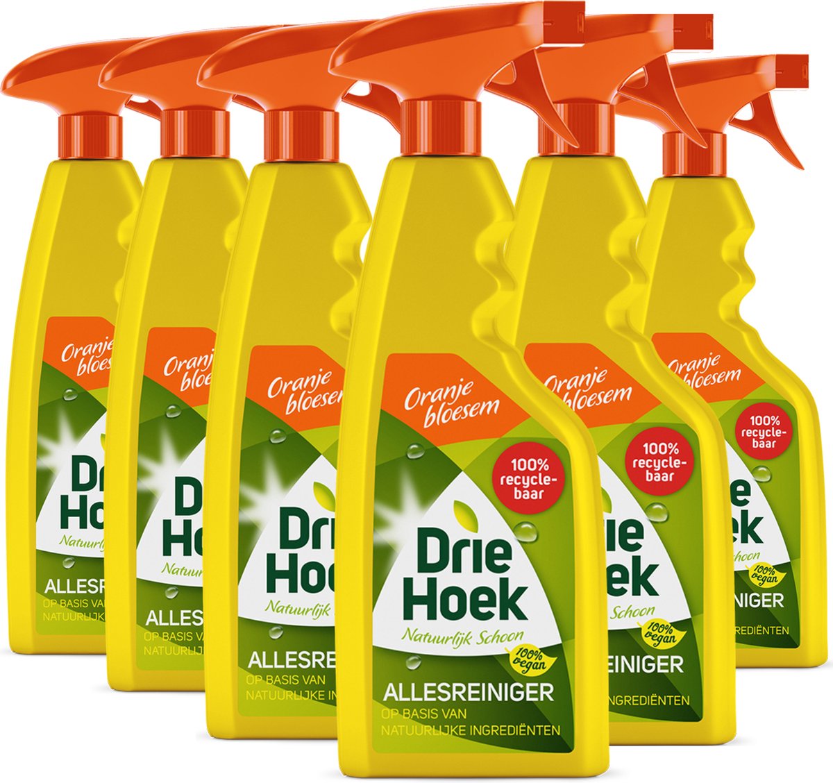 Triangle Flüssigseife Allzweckreiniger Spray – Orangenblüte – 6 x 500 ml