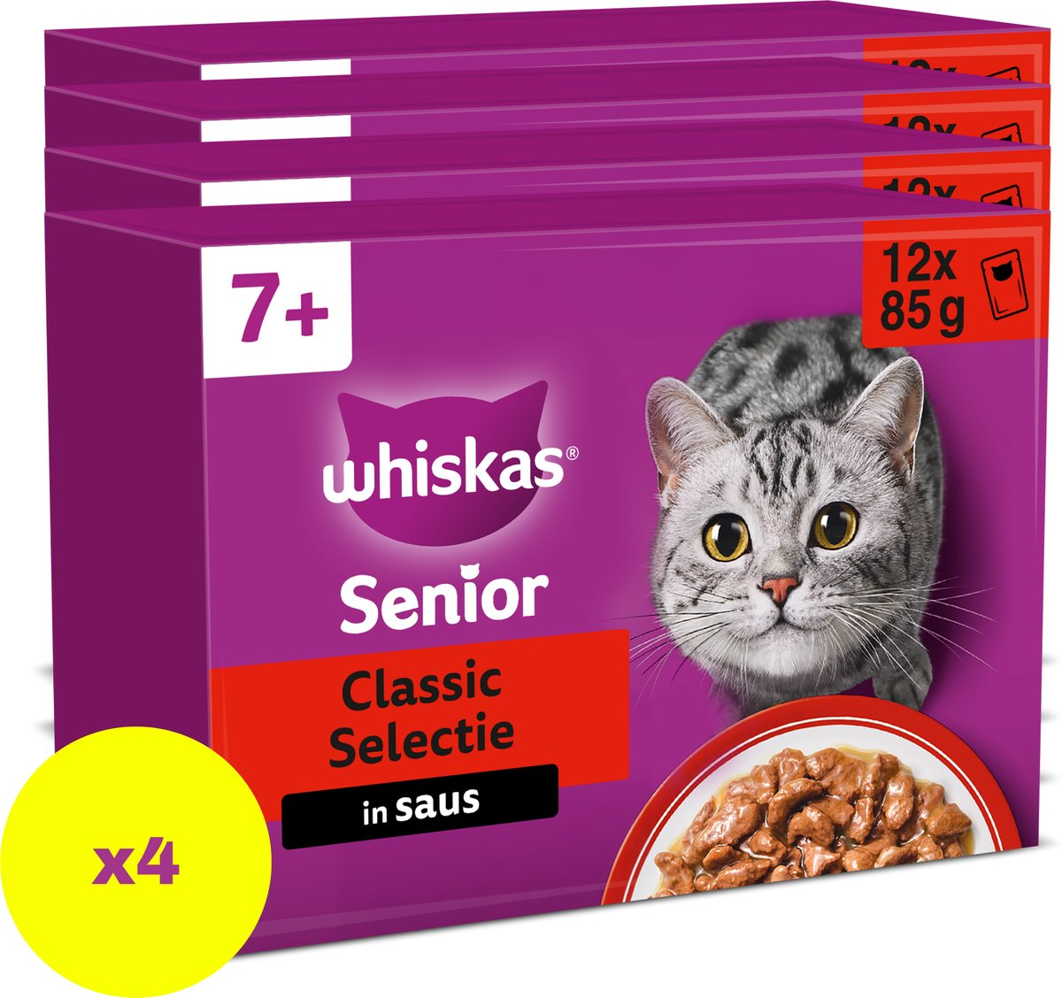 Whiskas Whis Multipack Beutel Senior Fleischauswahl in Sauce